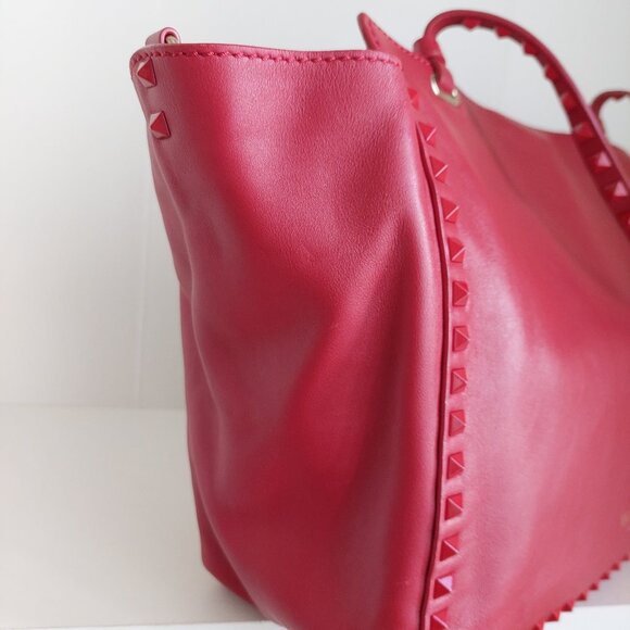 Valentino Garavani Rockstud Rouge 2 Way Satchel Bag - Picture 13 of 17